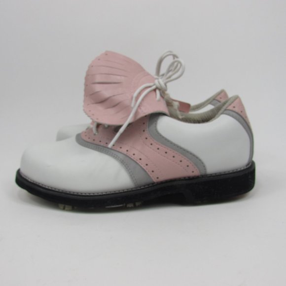 Top Flite Soft Spike Golf Shoes Women's Sz7.5 Pink & White - Picture 7 of 13